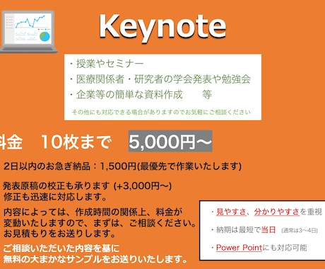 元医療系大学教員がKeynote資料作成代行ます 迅速・丁寧にKeynote作成 医療・教育・研究・会議など! イメージ2