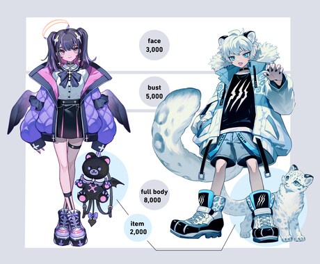 希望のイラストをお描きいたします アイコン、立ち絵、一枚絵などご対応いたします！ イメージ2