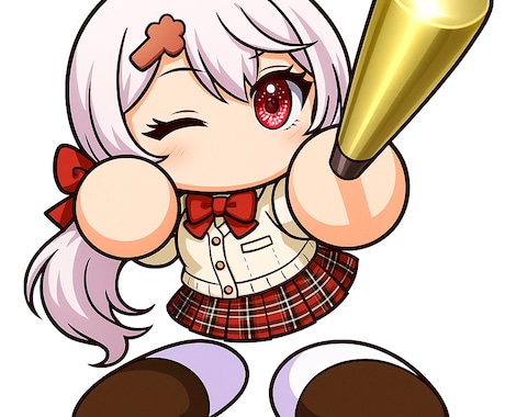 ミニキャラ制作！　かわいいパワプロ風キャラ描きます 安い・早い・かわいい！３点の最強コスパ イメージ1