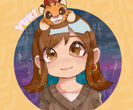可愛いデフォルメアイコン描きます SNSで使いやすい！お名前入れます！ イメージ2