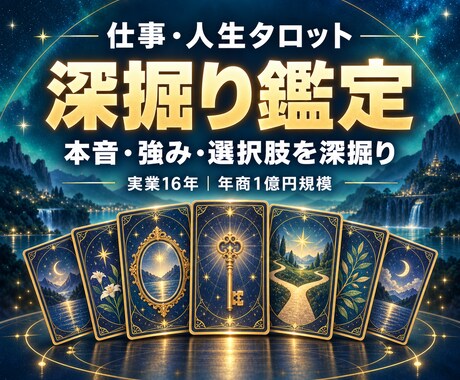 仕事と人生のテーマを深く読み解きます 実業16年×本音・強み・選択肢を多角的に整理 イメージ1