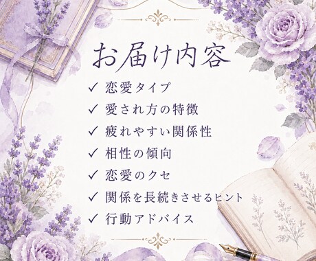 あなたの恋愛傾向を診断します 恋愛傾向、疲れやすい関係、愛され方 イメージ2