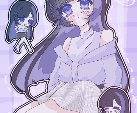 平成ポップな一枚絵描きます 可愛い女の子を描くのが得意です❕ イメージ2