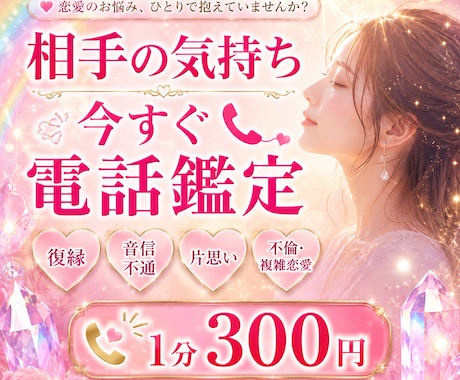 相手の本音・復縁の可能性を電話で鑑定します 相手の気持ちを紐解き、あなたが幸せになる道を照らします イメージ1