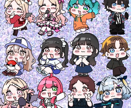 ぷくぷく可愛い全身ミニキャライラスト描きます 納期1~2週間!プレゼントにもおすすめ全身ミニキャライラスト イメージ2