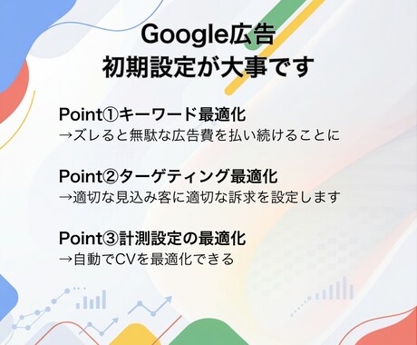 広告のプロが成果にこだわる広告出稿します 初期設定から配信後まで見据え、成果につながる状態を整えます イメージ2