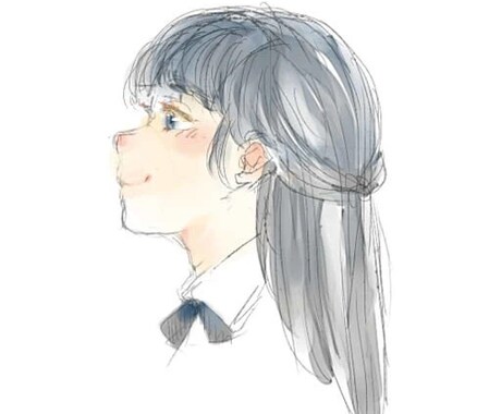 厚塗り・水彩ちっくー優しい雰囲気の似顔絵描きます 淡い、優しい風合いが好きな方へ。 イメージ1