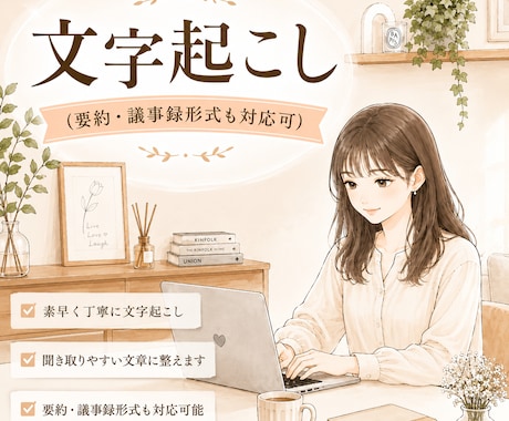 事務歴15年×AI活用　正確に議事録作成します 金融事務15年の経験で丁寧に対応 イメージ1
