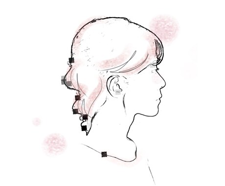 シンプル＆おしゃれ｜写真を元に線画イラスト描きます 全身・背景無料、ふんわり優しい・儚げ繊細な大人可愛いアイコン イメージ1