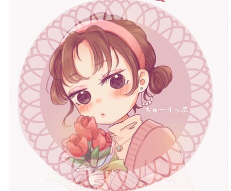 ふんわり可愛い！SNSで使えるアイコン描きます 似顔絵もOK可愛い絵柄✨自分だけのキャラクターが作れます！ イメージ2
