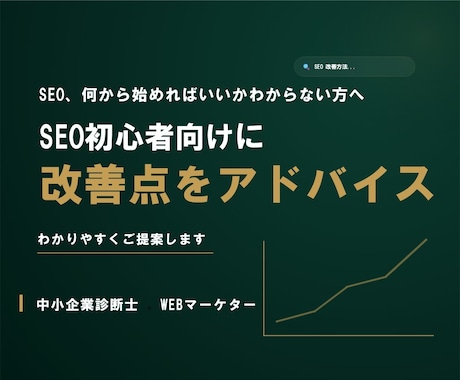 SEO初心者向けに改善点をアドバイスします SEO対策の“最初の一歩”をサポートします イメージ1