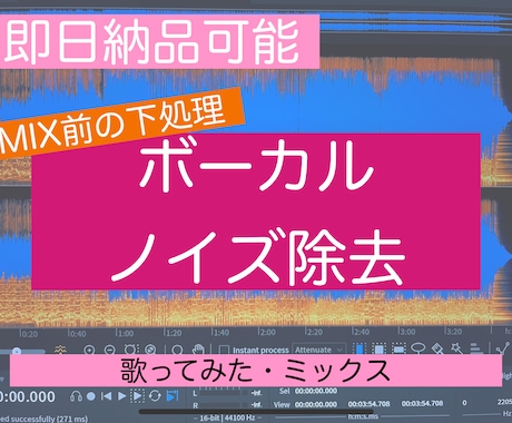 即日対応可！ボーカルのノイズ除去します お急ぎの方！是非ご相談ください！ イメージ1