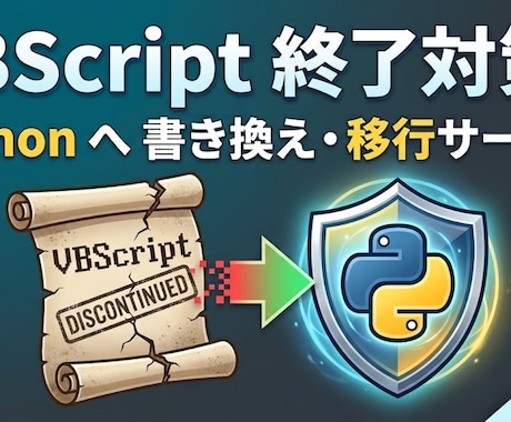 VBSをPythonへリプレースします VBSを保守性の高いPythonへ移行 イメージ1