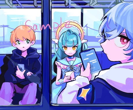 人物メインのデジタルイラストを描きます youtube、CDジャケットなどのイラスト依頼経験多数あり イメージ2
