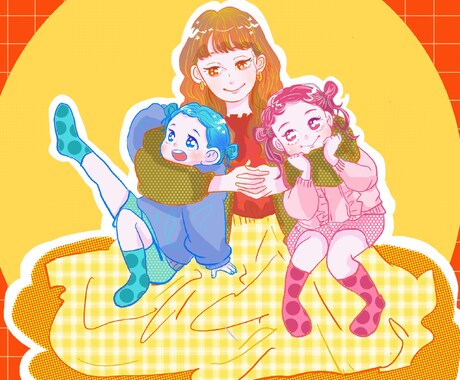 ポップ＋かわいいイラスト描きます 即日〜7日のスピード納品致します！ イメージ2