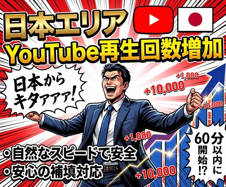 YouTube再生回数を増やします イメージ1
