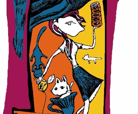 イタチョコラショウがお店お部屋を変える絵画描きます 独特なセンスで知られる絵が日常空間を夢の世界に変えます イメージ2