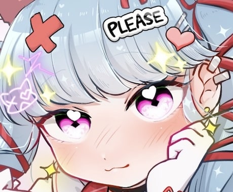 顔が印象的なデフォルメの効いたかわいい絵を描きます スピード対応、商用利用可能でとにかくかわいいイラスト！ イメージ1