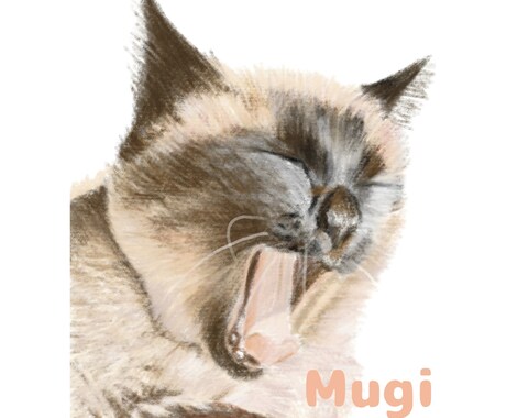 大切なペットさんの肖像画を描きます かわいいペットさんをリアルに表現 イメージ1