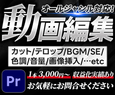 高品質な動画を迅速に制作します 動画編集を丸ごと任せたい人必見! イメージ1