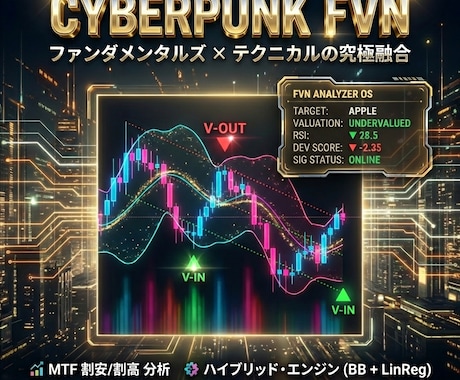 財務 × 統計で「本当の割安・割高」を判断します 感覚トレードを卒業するための次世代解析インジケーター イメージ1