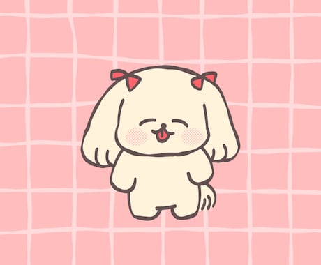 愛犬のゆるかわデフォルメイラストをお描きします グッズやアイコンに！うちの子のキャラクター風イラストを イメージ2