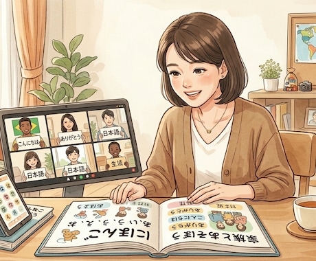 在宅日本語教師のスタートを応援します 【専業主婦からスタート】未経験からお家日本語教師までの道のり イメージ1