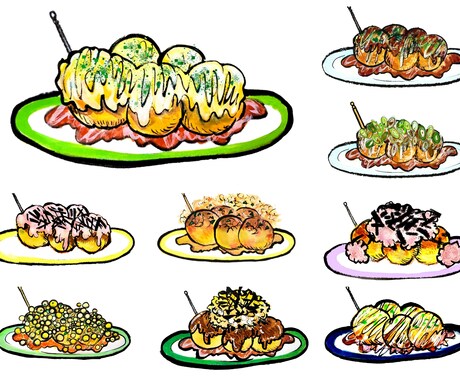 水彩挿絵描きます チラシやメニュー表などで食べ物イラストが必要な方へ⭐ イメージ1