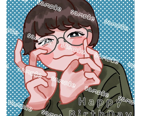 優しい雰囲気の似顔絵描きます SNSアイコンなどに！デフォルメタッチの似顔絵をご提供！ イメージ1