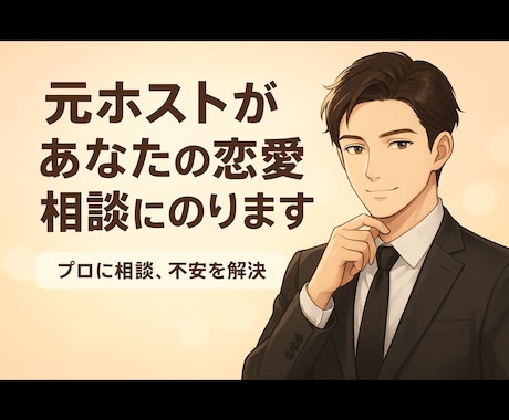 元ホストの経験から幅広い恋愛相談に乗ります 元ホストと恋愛相談！多くの女性との経験からお話します！ イメージ1