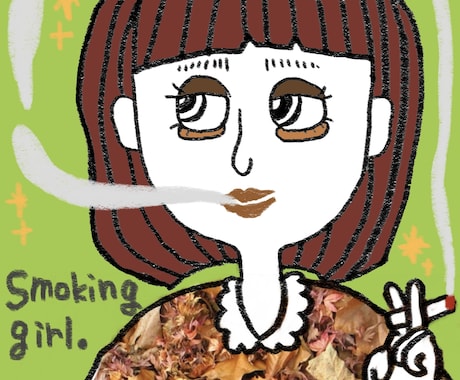POPな明るいカラーのイラストを描いてます イメージ1