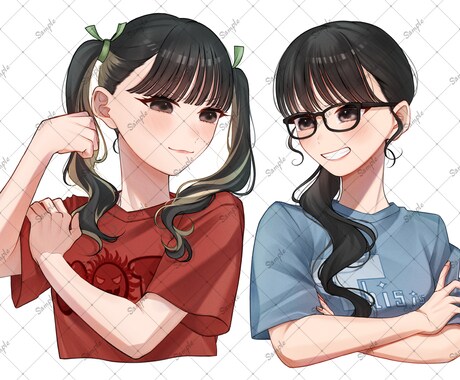 バストアップは一律料金で描きます 推しへのフラスタなどに可愛いイラストを添えてみませんか？ イメージ2