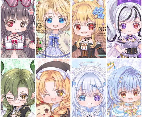 目を引くようなキラキラ可愛いアイコン描きます キラキラ可愛いアイコンであなたのキャラを描きます イメージ1