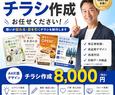 商品販売から認知度アップチラシ作成します イメージ1