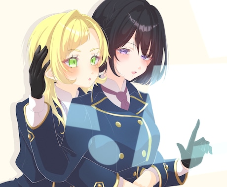 簡易イラスト制作します ちゅるんと透明感あるシンプルなイラストを描きます イメージ1