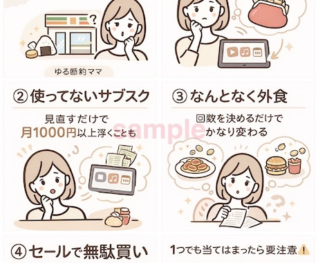 インスタ投稿画像作ります 保存される投稿作ります。ゆるくて見やすいデザイン イメージ1