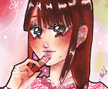 コピックで深みのある人物のアイコンを描きます 男の子女の子どちらもカッコいい子可愛い子対応可能です‼︎ イメージ2