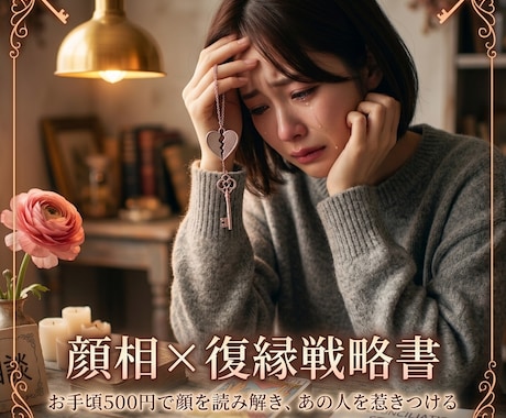 顔相で占う復縁の可能性｜二人の縁と転機を占います 【本気の方限定】諦めたくない恋を、あなただけの戦略で成就へ。 イメージ1