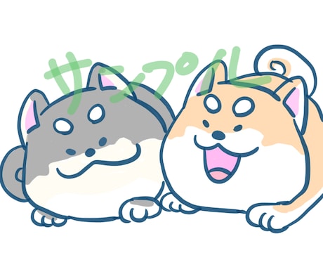 最短即日納品!オーダー⭐︎ペットアイコン描きます あなたの家族をかわいくデフォルメしてポップに仕上げます イメージ1