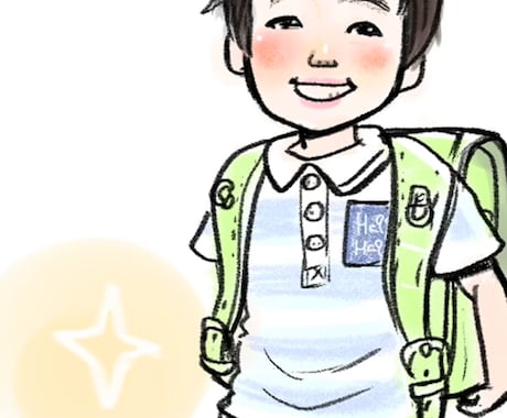 スマホ壁紙用！家族・お子さんの似顔絵画像作ります 似顔絵歴15年以上のベテラン作家がほんわかそっくりに描きます イメージ2