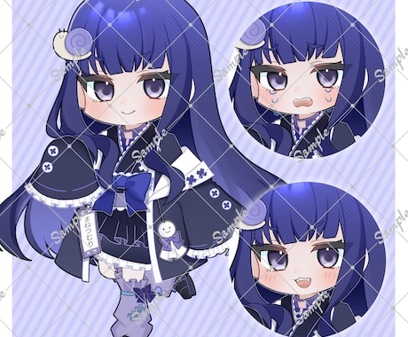 商用利用可能なミニキャラを描きます 商用利用可能、表情差分二つ付き！ イメージ2