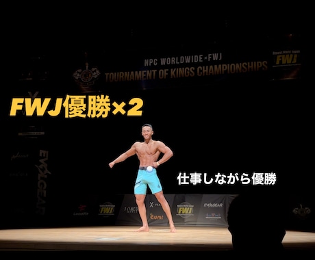 FWJ優勝×2 仕事と両立する大会向け指導します 会社員でも無理なく大会で結果を出す イメージ1