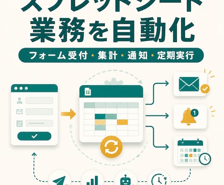 スプレッドシート業務をGASで自動化します フォーム受付・自動集計・通知・定期実行をGASで自動化 イメージ1