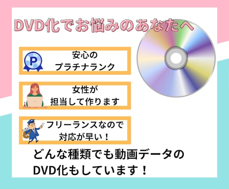 追跡あり発送動画データをDVD化します ココナラ登録7日以内方必見【お得なクーポン】あります！ イメージ2