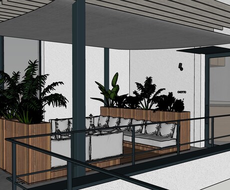 sketchup（スケッチアップ）データ作成します 内装アトリエ事務所での経験を活かしてイメージを形にします イメージ2
