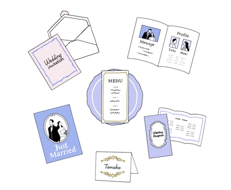 卒花嫁だからわかるペーパーアイテム受付ます テンプレートで準備が楽しくはやく終わる！ イメージ1