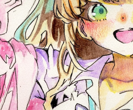 ご自身のAIイラストをアナログで描き直します 塗り絵師がAIイラストに命を吹き込みませます! イメージ2