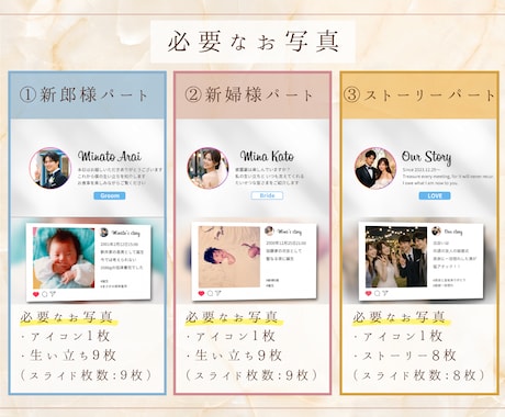 インスタ風♡トレンドのプロフィールムービー作ります POPでかわいい♡中座中も盛り上げる！BGMに合わせて制作◎ イメージ1