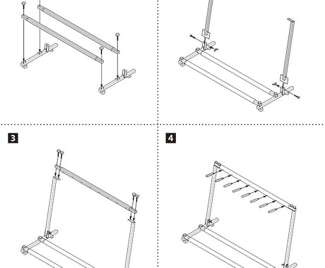 商品の組立て・分解手順のイラストを描きます 企業向けイラストとなりますが、個人様もお気軽にご連絡ください イメージ1