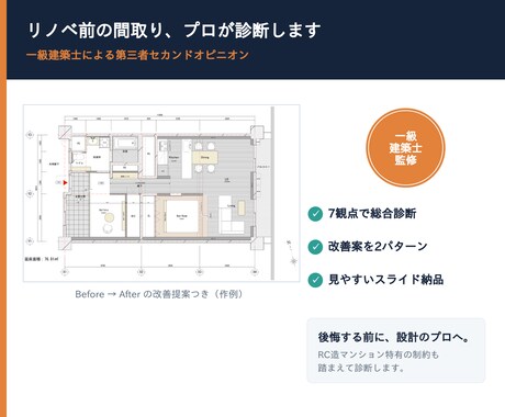 一級建築士が間取りを診断+改善します プロによる第三者セカンドオピニオン イメージ2